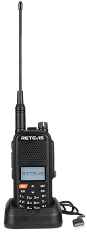 Retevis A61 Ham Radio, GPS, IP67 Waterproof Walkie Talkie, 2m/70cm/FM/AM band, 2200mAh Battery, Sub PTT, USB-C Charging Amateur Radio for Emergency Rescue, Ham Event, Hunting (1 Pcs)