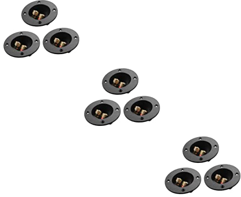 Gadpiparty 9stücke Lautsprecher Terminal Boxen Wege Lautsprecheranschlüsse Mit Schraubverbindung Goldkontakte Geeignet Für Subwoofer Bananenstecker Und Lautsprecherkabel Schwarz