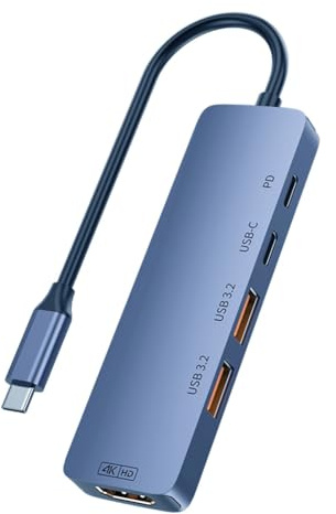ClAZTyict Hub USB C 10Gbps USB C Splitter PD 140W Carga USB 3.2 Hub Tipo C Estación de Acoplamiento para Computadora Portátil PC Teléfono Tableta
