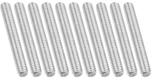 PATIKIL 5/16-18 UNC Varilla Roscada de Acero Inoxidable 304 Completamente Roscada 10 Piezas 2.4 L Tornillo Roscado Largo Rosca Derecha Pernos Prisioneros para Abrazaderas