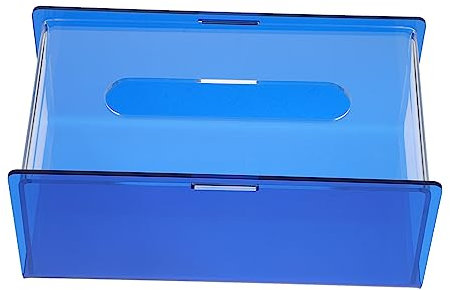 MAGICLULU Minimaler Acryl Taschentuchspender Farbakzent Transparent Klare Papierschachtel Mit Perlmuttglanz Für Büro Zuhause Bad Restaurant