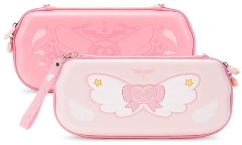 GeekShare Étui de Transport Compatible avec Switch 2 (2025), Sac de Rangement Rigide avec 12 emplacements pour Cartes de Jeu, étui Portable pour Console Switch 2 et Accessoires de Jeu, Star Wings