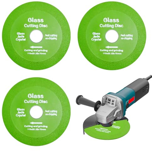 3Pcs Diamond Cutting Discs, Super Thin 115mm Grinder Blades for Marble, Porcelain, Granite, Ceramic, Floor Tile, Mosaic, High-Precision Diamond Saw Blade for Hard Material Cutting