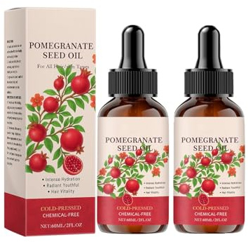 60 ml de aceite de semilla de granada, 100% puro y prensado en frío Aceite de granada prensado en frío para el cuidado de la piel y el cabello, cuidado intensivo (1)