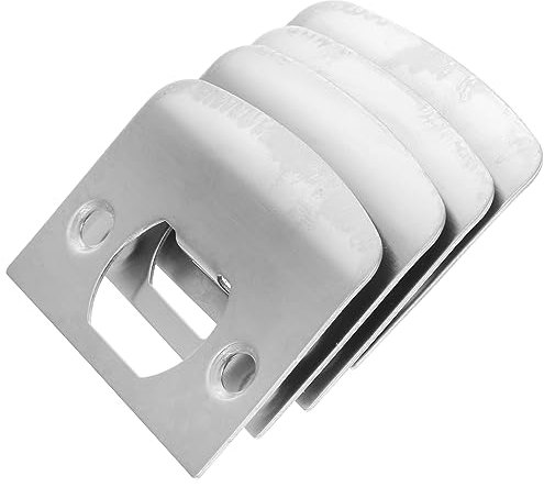 Gatuida Gâches de Porte en Acier Inoxydable Plaques de Protection pour Pêne Dormant Résistantes à la Corrosion Kit de Réparation 4 Pièces pour Portes Intérieures et Extérieures