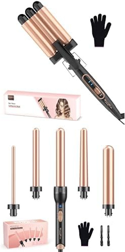 Bundle of Welleneisen Lockenstab 3 Fässer - BESTOPE MIX Welleneisen