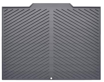 Alfombrilla de silicona para escurrir platos con desagüe, resistente a altas temperaturas, alfombrilla de goteo para el fregadero de cocina, 37 x 27 cm, mejor efecto de drenaje, uso en la cocina