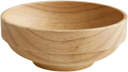 Träskål for frukt, salladsskål, japansk stil, grund träskål, stapelbar snackskål, risskål, träporslin