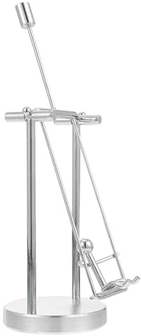 Supvox Eiserne Balance Schaukel Figur Metall Schreibtischspielzeug mit Pendelbewegung Dynamisches Büro Ornament für Wissenschaftsunterricht und Geschenk