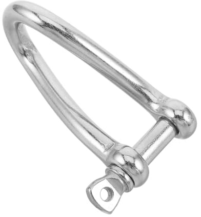UPKOCH Manille à Chape Marine en Acier Inoxydable 10 Mm Torsadée, Manille à Goupille Résistante pour Gréement de Bateau, Quincaillerie Nautique pour Navigation de Plaisance