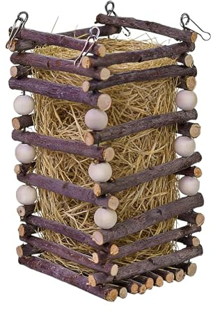 Kaninchenfutter-Ständer – rustikale Holzwanne, Futter-Organizer-Tablett für Kaninchen, Futterspender für Kaninchenstall, Lautsprecherbeleuchtung für das Esszimmer | Le ma