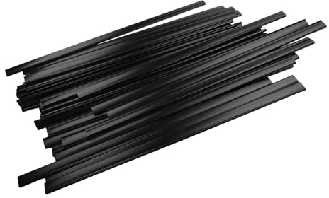 Risveglio Tiras planas de polietileno negro de 61 cm para revestimientos de superposición de piscina sobre el suelo, pista protectora suave 33/38/45 piezas