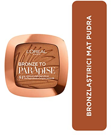 L'Oreal Paris Bronzer - Back To Bronze Matte Bronzing Pressed Powder, Shimmer Free, Medium, Compact Case