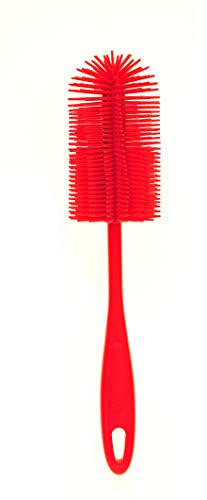 Kochblume Silikon Spülbürste | Premium-Silikon & BPA frei| Hitzebeständig | Spülmaschinenfest | Für Töpfe, Pfannen, Gläser & Geschirr | Farbe: rot