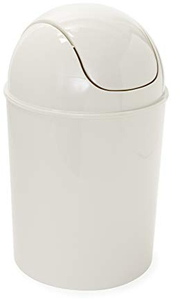 Umbra Mini Waste Can, 1.25 Gallon with Swing Lid (Ivory)