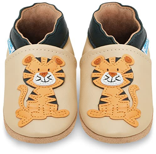 Juicy Bumbles Lauflernschuhe Jungen Krabbelschuhe Babyschuhe/Sitzender Tiger 18-24 Monate (Größe 24/25)