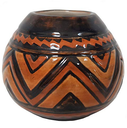 Gaucho Bruno Tasse Mate Yerba Céramique Tribal Réutilisable et facile à nettoyer - pour la maison et le voyage