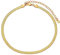 FOCALOOK Gold Necklace Chain for Women 15inch 5mm Flat Snake Chain 18K Gold Plated Stainless Steel Herringbone Necklace
