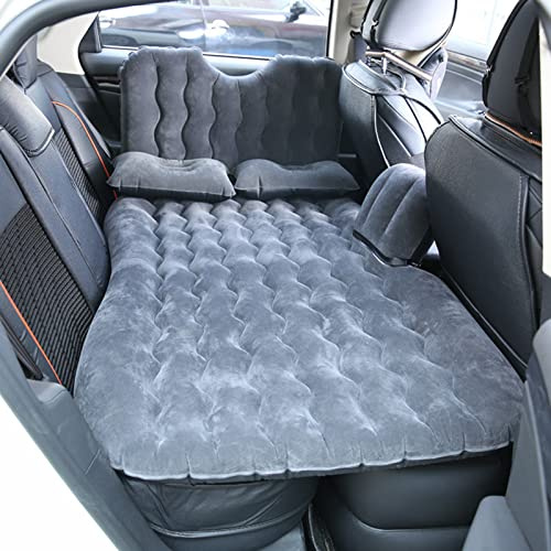 Matelas Gonflable Voiture SUV Pliant avec la Pompe à Air Électrique, Lit Gonflable de Siège Arrière Voiture Matelas Pneumatique de Voiture Multifonctionnel pour Camping Voyage Repos de Sommeil (Noir)