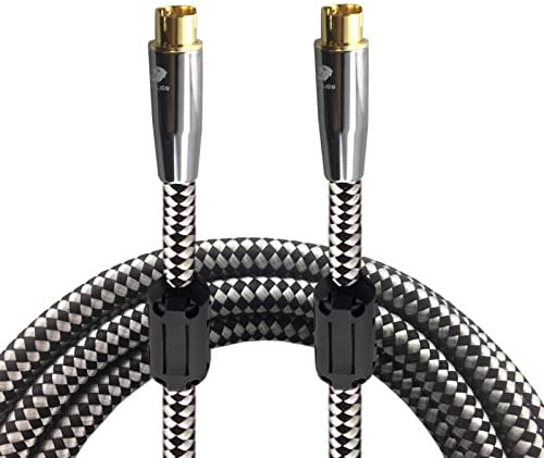 S-Video Premium al Cable S-Video for TV STB DVD Monitor de proyector blindado OFC 4 Cable de Video Pin S M/m 1m 2m 3m 5m 8m 10m (Color : White, Length : 150cm)