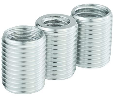 Temzzer Threaded Gear Shifter Handle Knob Adapters Aluminum Alloy Transmission Stick Shift Knob Replacement Accessories for Most Manual Automotive Vehicles (Silver)