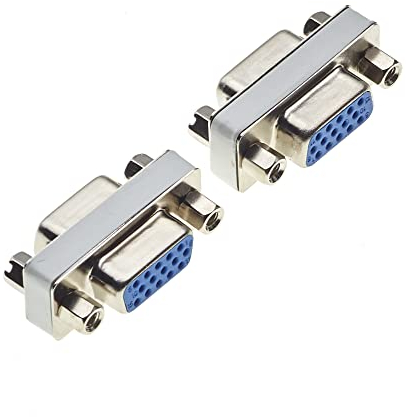 Keple Adattatore VGA da femmina a femmina, Confezione da 2 - Accoppiatore SVGA, estensore del cavo VGA a 15 vie con cambio di genere