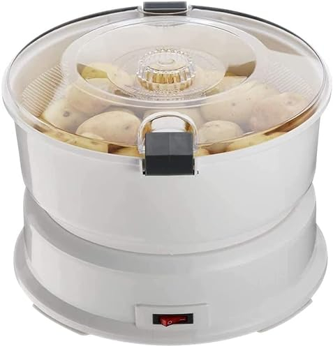 Ecoodisk One Button Drive Potato Peeler, Electric Potato Peeler, Automatic Vegetable Peeler, Salad Spinner, Potato/Vegetable Dehydrator