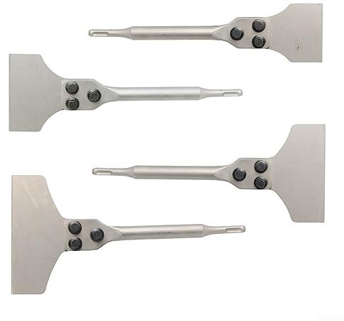 DAZZLEEX Rascador de suelo curvado, resistente, broca para quitar azulejos, cincel plano, martillo eléctrico, pala de cincel para escalada (cabezal de corte de 3 pulgadas)