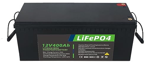 SSCYHT 12,8 V 400 Ah LiFePO4-Akku, 5120 Wh Lithium-Akku, integrierter 250 A BMS, 3000+ Tiefe Zyklen, perfekt für Solaranlagen/Wohnmobile/netzunabhängige Anwendungen/12 Volt Notstrom