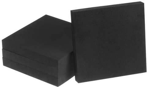 QUARKZMAN 4 Stück Gummi Schwingungsdämpfer Pads 20mm dick x 152mm lang Antivibrationsmatte Quadratische Waschmaschinen Unterlage Unterlegplatten Gummiblock für HVAC Kompressor Klimaanlage