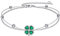 KQF Clover Bracelet for Women Sterling Silver Four Leaf Bracelet Leaves Bead Chain Jewellery for Women
