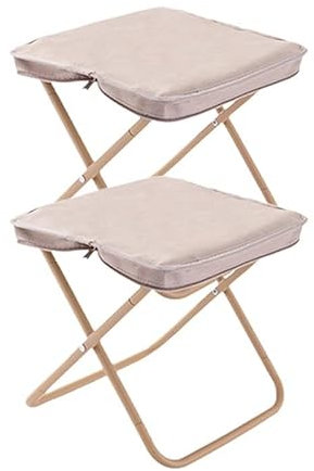 Colcolo 2-teiliger Campinghocker, Kleiner Klappstuhl, robuster, kompakter, tragbarer Stuhl, Mini-Klapphocker, Campinghocker für Gartenarbeiten und Reisen