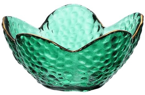 PATIKIL Vassoio Portagioie Forma Conchiglia Marina Portagioie Vetro Verde | Porta Orecchini, Collane Porta Bracciali, Vassoio Portagioie Piatto Ciotola, Grazioso, per Regalo, Portagioie