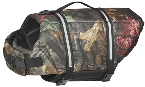 FANSU 2025 Hundeschwimmweste, Hunde Schwimmweste mit Rettungsgriff Rettungsweste für Hunde Verstellbare Größe zum Schwimmen, Bootfahren, Surfen (XXS,Vintage-Blatt)