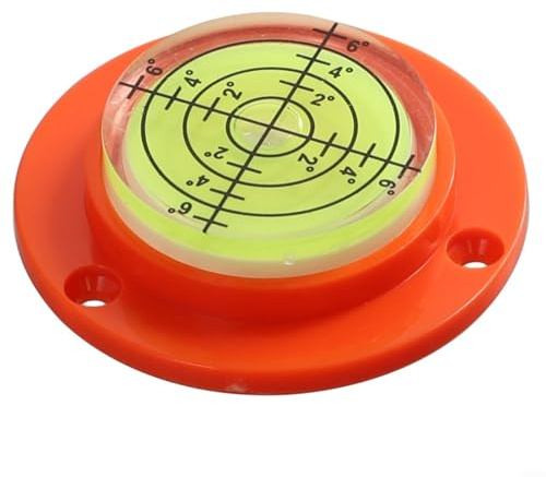 Niveau à bulle circulaire transparent pour bateaux, caravanes, tables de billard, etc. (coquille orange et eau verte)