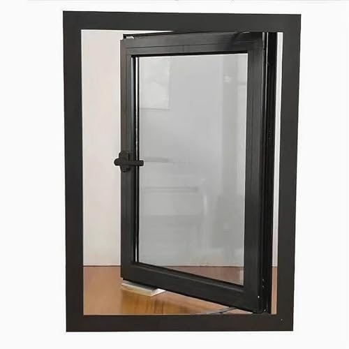 Generisch Unterputz-Flügelfenster, Links öffnendes Schiebefenster mit Verriegelungsgriff, Fenster aus gehärtetem Glas for Badezimmer, Spielhaus, Scheunen(40x90cm/15.75x35.43'')
