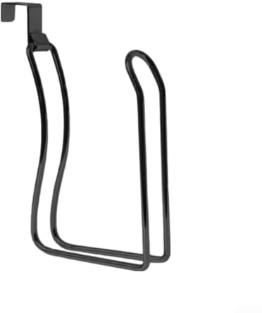 Jotekonoby Toilettenpapierhalter aus Edelstahl, zum Aufhängen, platzsparender Toilettenpapierhalter, für Badezimmer (schwarz)