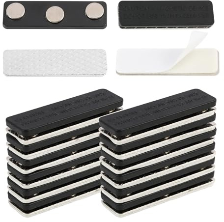 12 Paia Chiusura Magnetica per Tende, Accessorio per Tende Oscuranti, Universale per Tende da Finestra Fermatenda Magnetico Anti Luce Facile da Installare Senza Fori Clip Magnetiche Resistenti 45x13mm