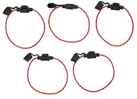 5pcs wasserdichte Gummi -Sicherungshalter 12 V 30A Biegbar staubdicht für Autoboote für Wohnmobile