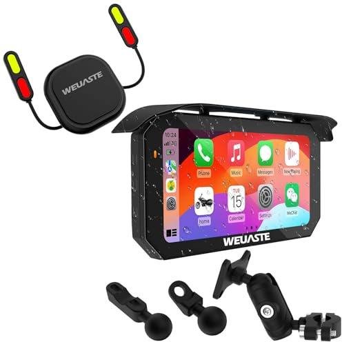 MT92A for Motorcycle CarPlay& Android Auto& HiCar, 6.25 Waterproof GPS Navigation for Motorbike BSD01 Motorcycle BSD Blind Spot Detection System