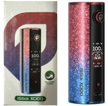 For Eleaf iStick XC100 Box Mod alimentato da una singola batteria esterna 18650/21700 (non inclusa nella confezione) [5-100 W] Uscita con serbatoio Melo X - Senza nicotina, senza liquido
