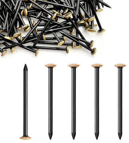 GoldOars 160 pezzi Chiodi in Acciaio 30mm | Chiodi per Uso su Cemento Mattoni in Legno Pareti in Calcestruzzo