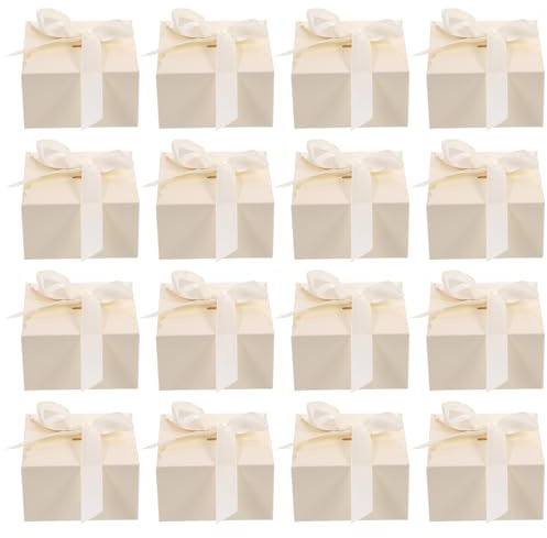 Veemoon 20stücke Quadratische mit Deckel Kleine Geschenkboxen für Feste und Geburtstage für Süßigkeiten und Geschenke Geeignet für Hochzeiten Geburtstage und Feiertage