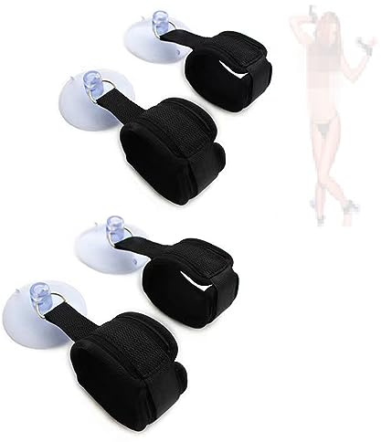 BFLaiCai Juego De Bondage Juego De Rol Bondage Sexual BDSM Esposas Con Ventosa For Baño Esposas De Tobillo Juego De Bondage Ajustable Cama Erótica Juguete Sexual Fetiche SM Juguete Sexual Erótico