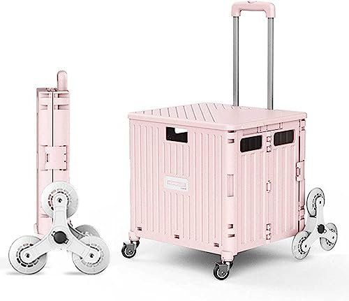 Stair Climber Cart - Versatile Rolling Utility Trolley with Telescoping Handle & 360° Wheels for Easy Transport of Groceries Tools Luggage & More