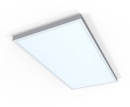 Simple Lighting® 1200x600mm Surface Mounted LED Panel Light, 60W, 6000 Lumens, CCT Adjustable (3000K/4000K/6000K), 65mm, Backlit, Commercial Ceiling Panel