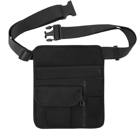Grembiule da server, con cinque tasche, cintura da lavoro per cameriere, porta attrezzi da ristorante, organizer funzionale con cinque tasche, per professionisti del servizio di ristorazione