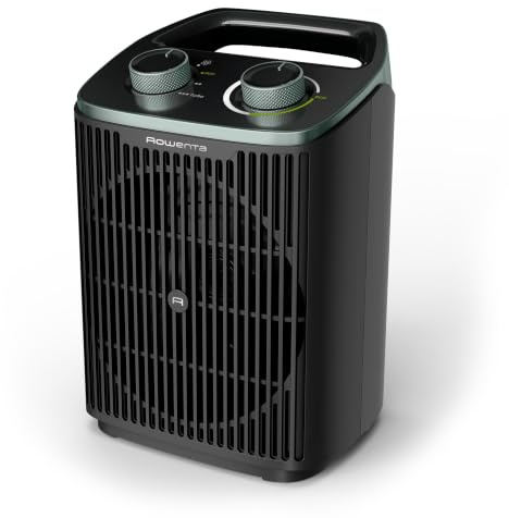 Rowenta Intense Comfort, chauffage d'appoint, chauffe rapide, SO2360 | Silencieux, Commandes simples et diffusion homogène de la chaleur, Transport facile au quotidien, Couleur: Noir