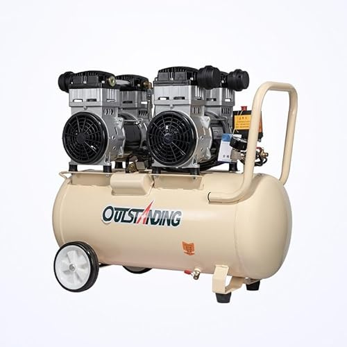 Compresor de Aire Silencioso Sin Aceite OTS550W 50L 1100W 7 Bar Taller Mecanico Bricolaje 220V