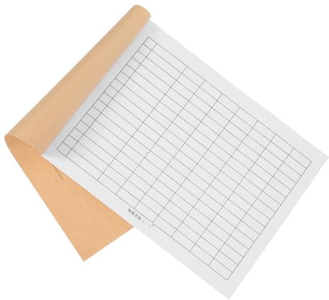 ULDIGI Libro di Registrazione Inventario Pagine a Griglia Bianche, Strumento Versatile per Gestione Contabile, Carta per Uso Domestico e Professionale